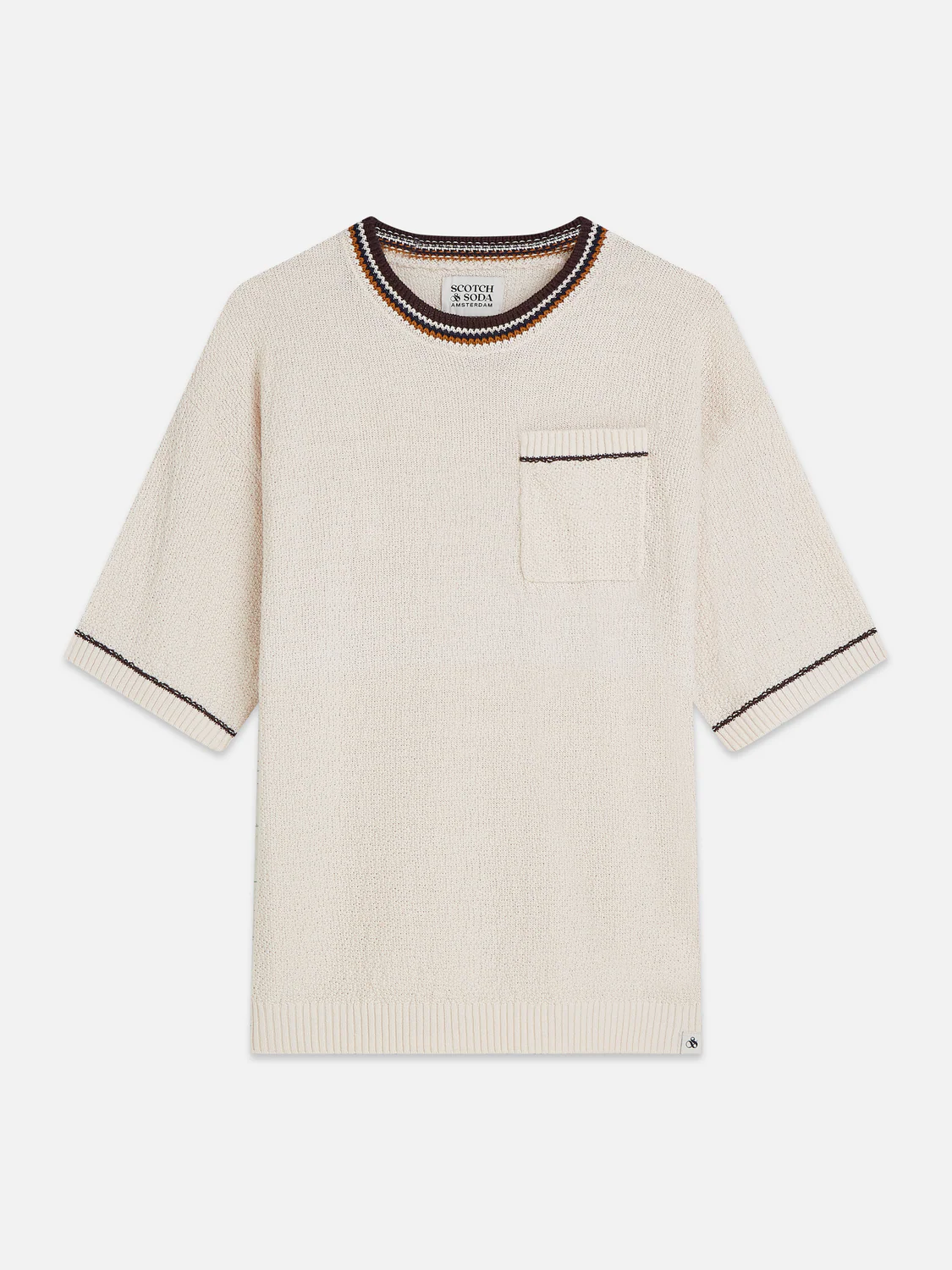 SCOTCH & SODA - Knitted Cotton Relaxed T-shirt