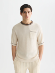 Knitted Cotton Relaxed T-shirt