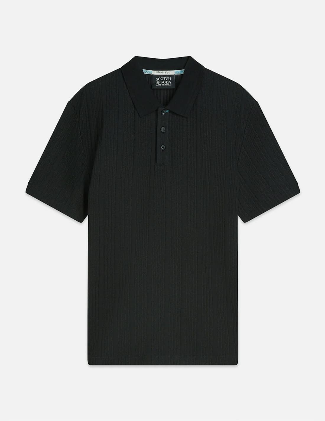 SCOTCH & SODA - Structured Ribbed Relaxed Fit Polo
