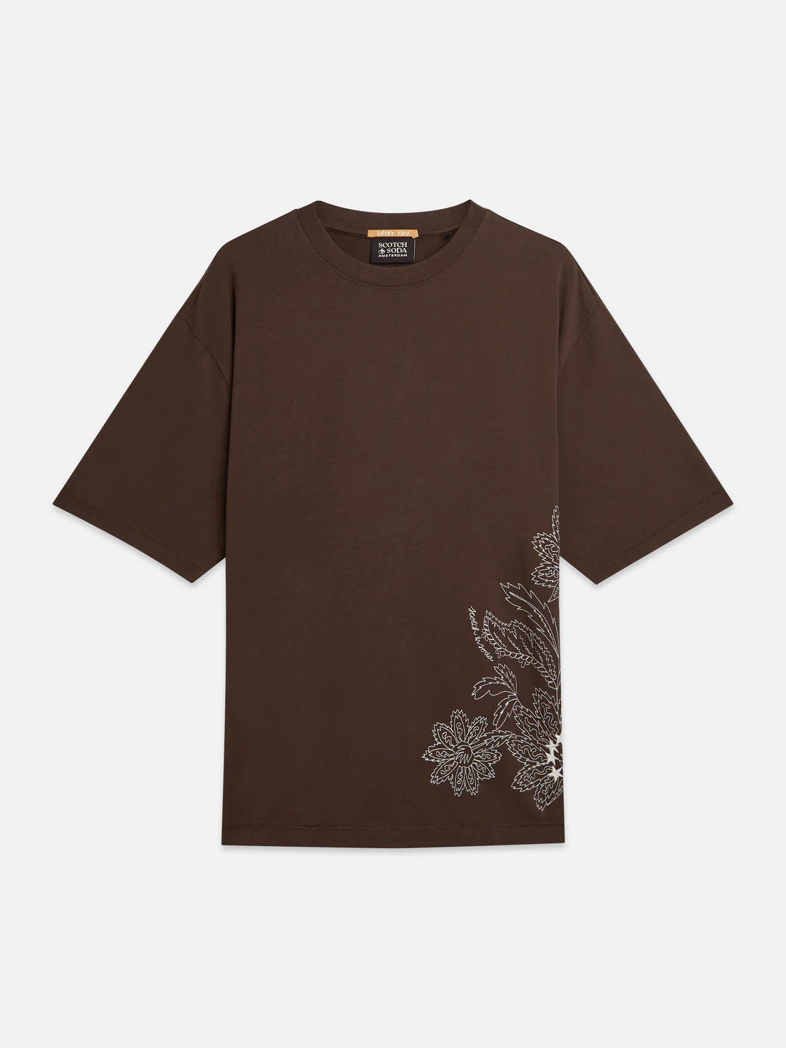 SCOTCH & SODA - Embroidered Artwork Loose T-shirt