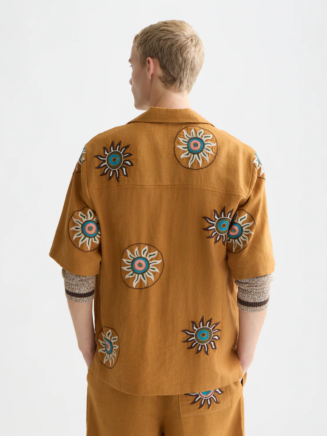 SCOTCH & SODA - Embroidered Linen Relaxed Shirt