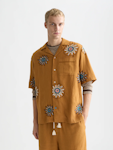 Embroidered Linen Relaxed Shirt