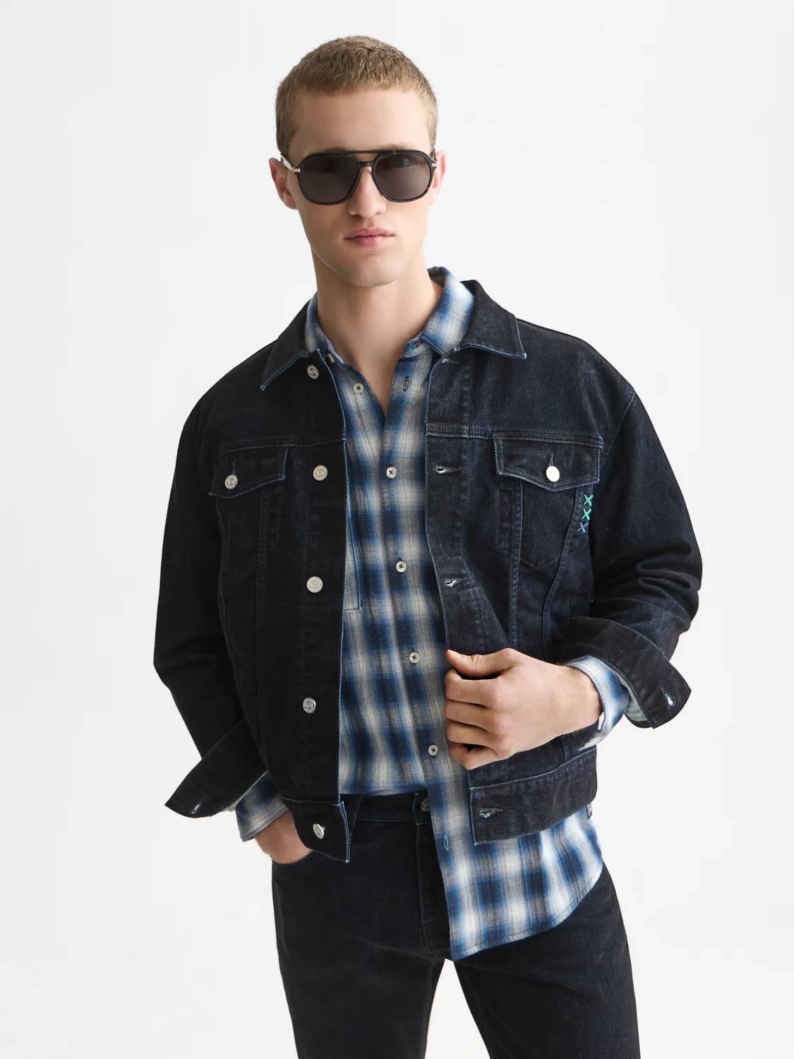 SCOTCH & SODA - Denim Flock Trucker Jacket