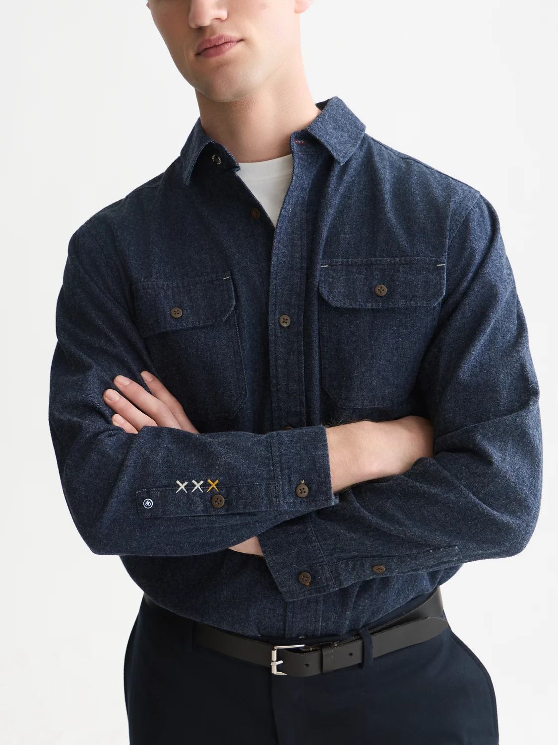 SCOTCH & SODA - Denim Flannel Relaxed-Fit Overshirt