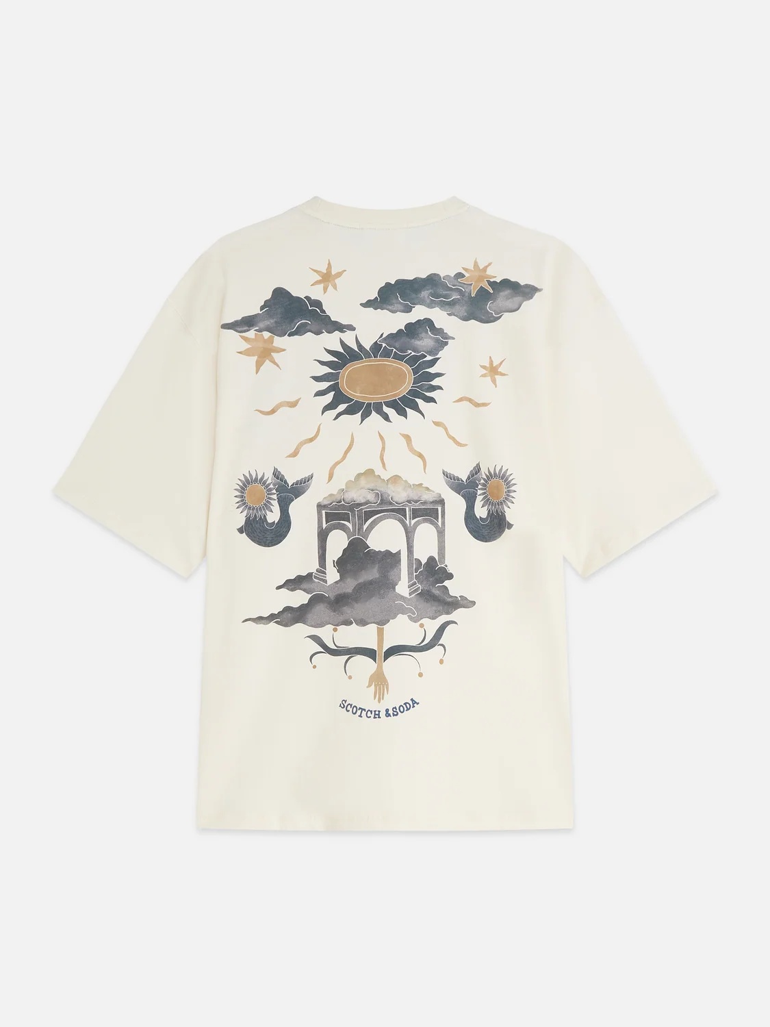 SCOTCH & SODA - Front And Back Artwork Loose-Fit T-Shirt