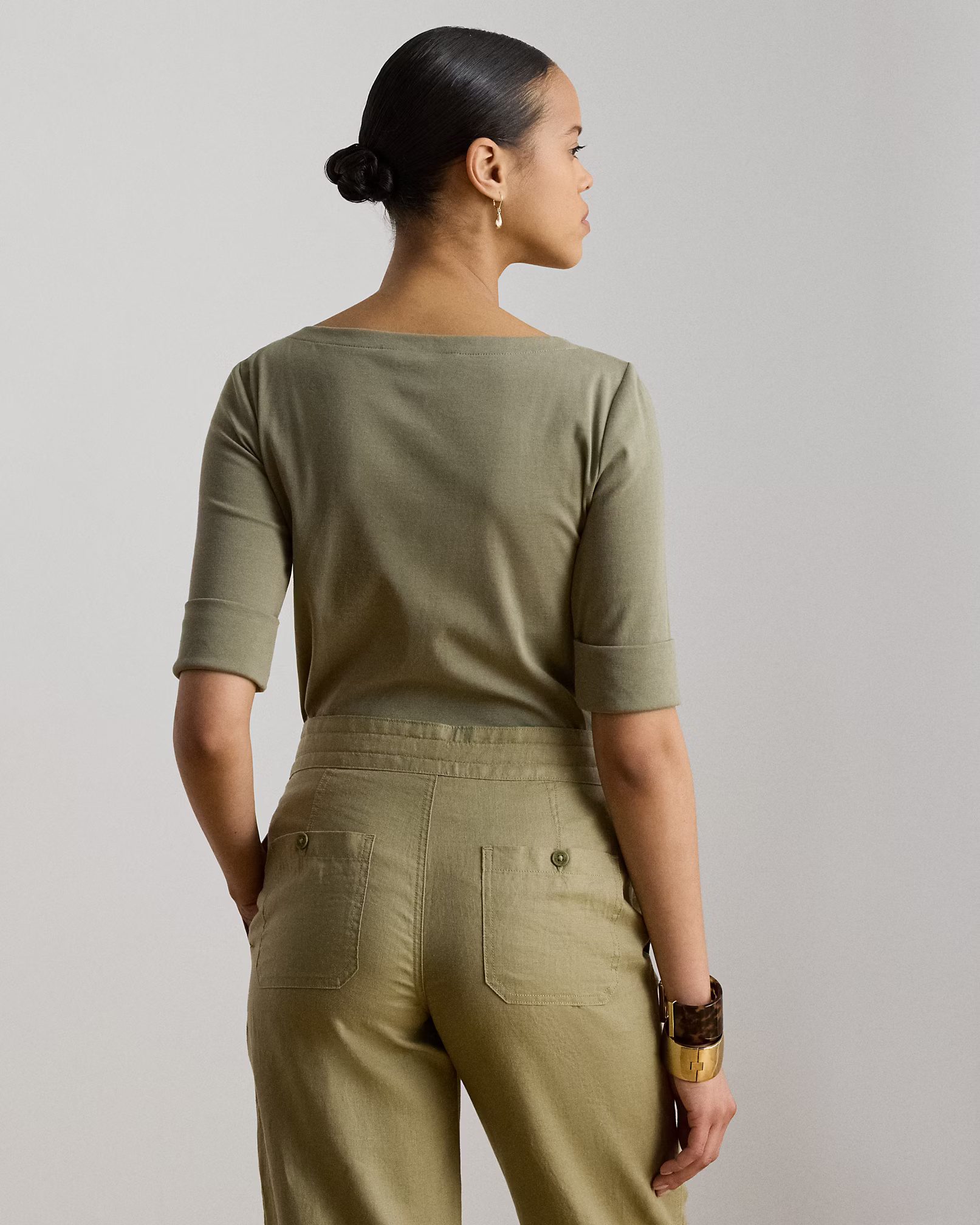 LAUREN RALPH LAUREN - Rib Boatneck Top