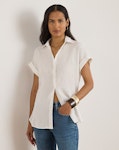 Relaxed Fit Linen Short-Sleeve Shirt
