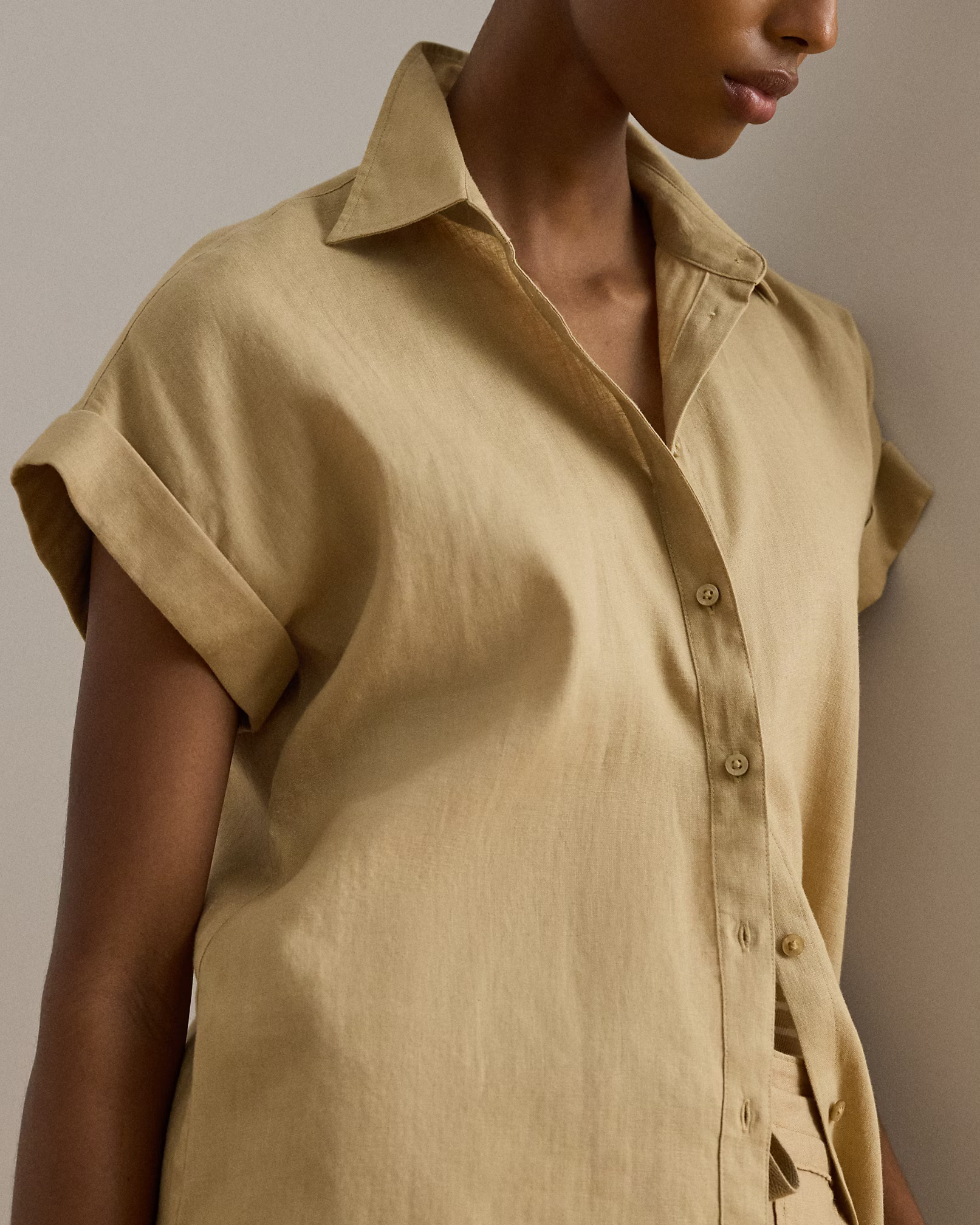 LAUREN RALPH LAUREN - Relaxed Fit Linen Short-Sleeve Shirt