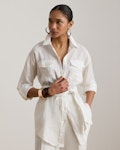 Relaxed Fit Belted Linen Shirt