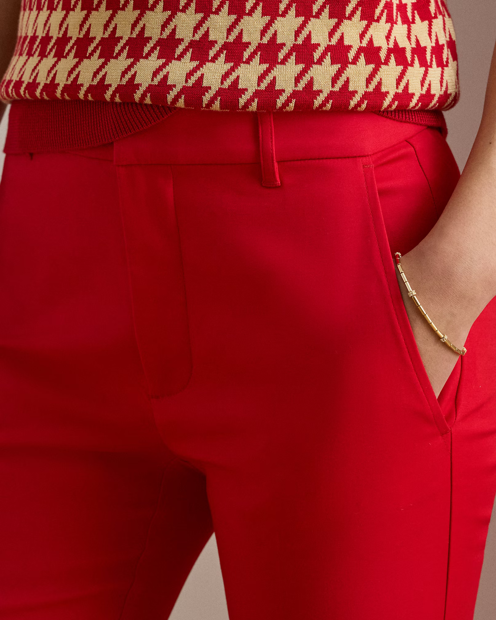 LAUREN RALPH LAUREN - Double-Faced Stretch Cotton Trouser