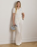 Cable-Knit Cotton Polo Shirt