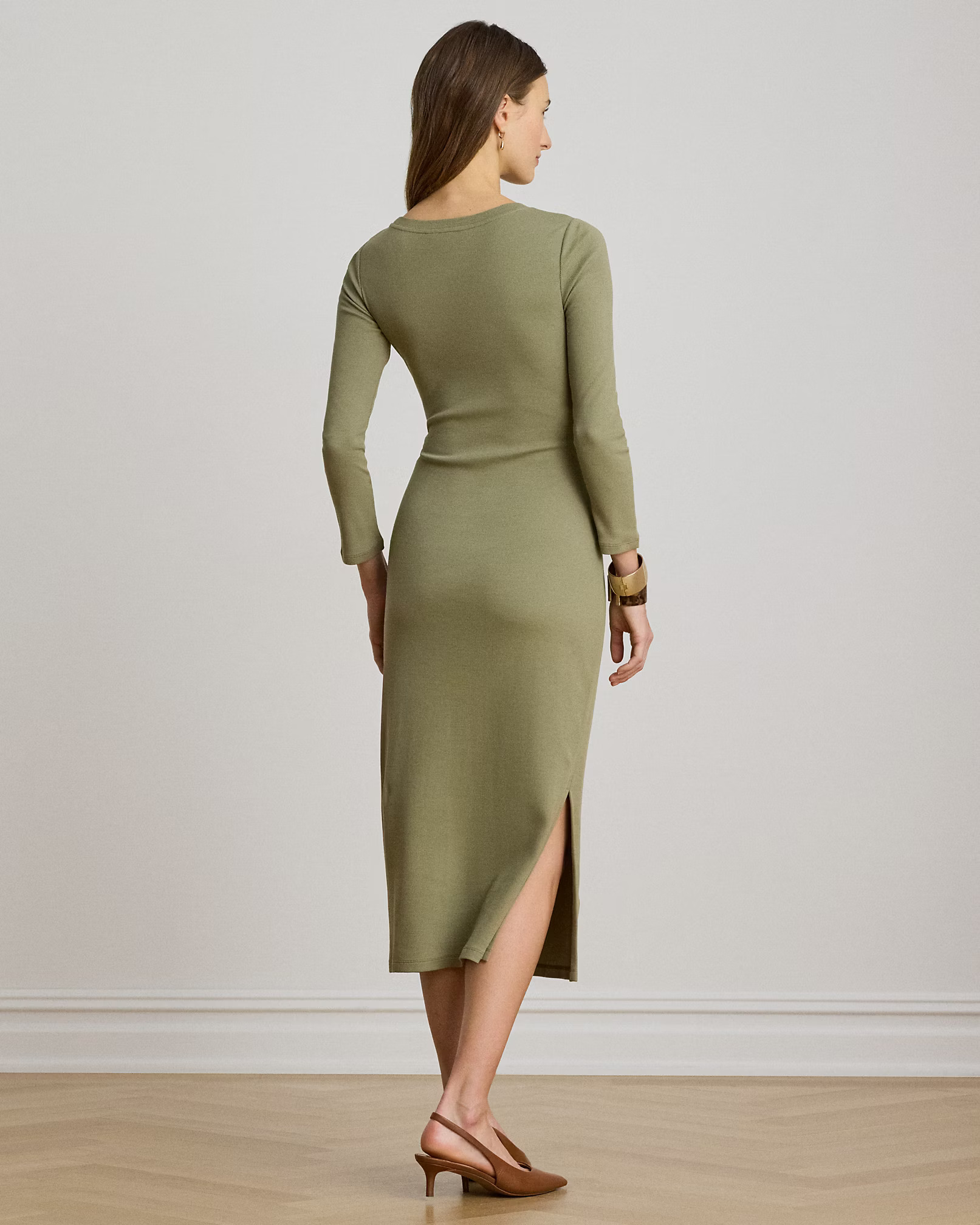 LAUREN RALPH LAUREN - Tie-Front Rib Dress