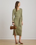 Tie-Front Rib Dress