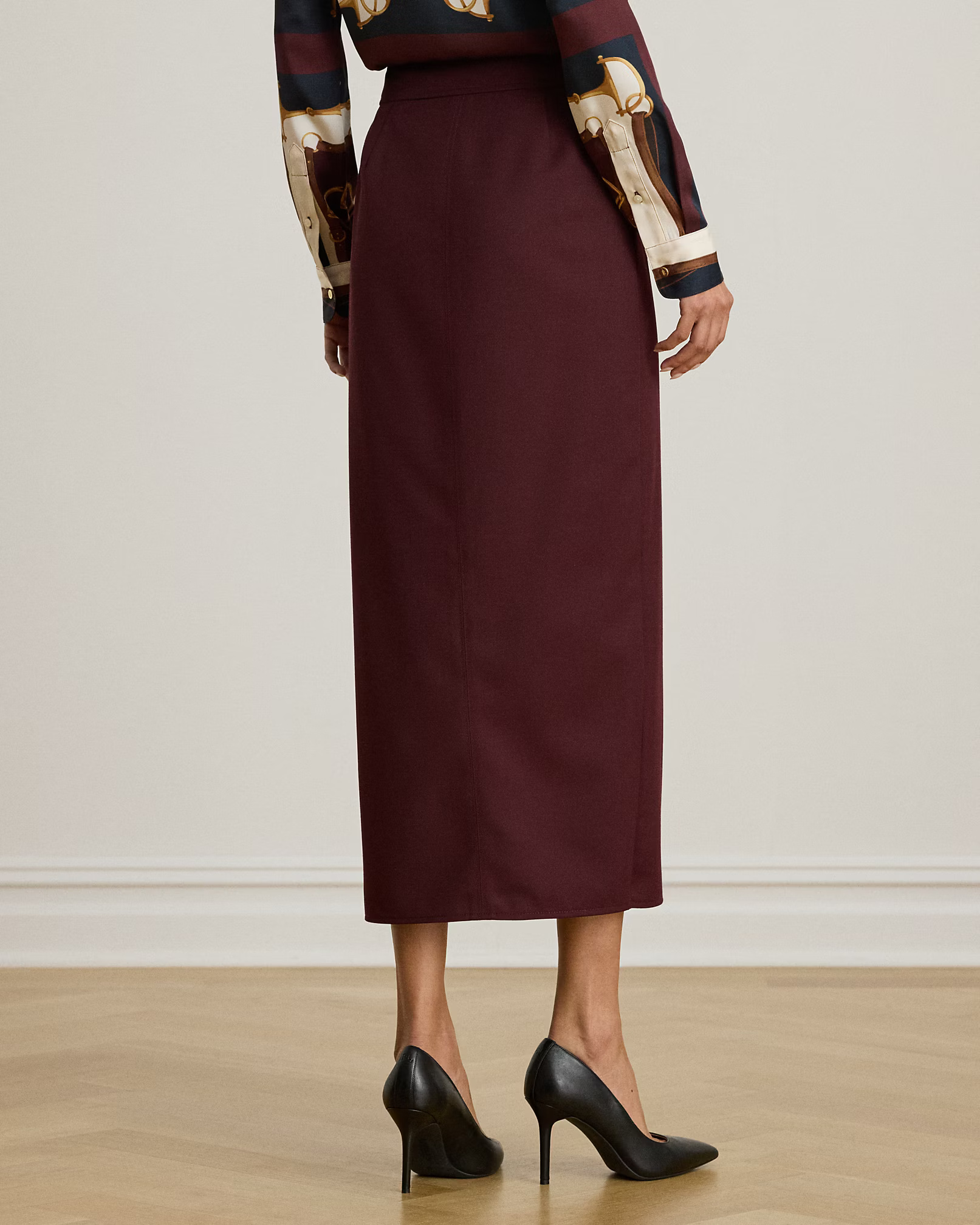 LAUREN RALPH LAUREN - Wool Heritage Twill Skirt