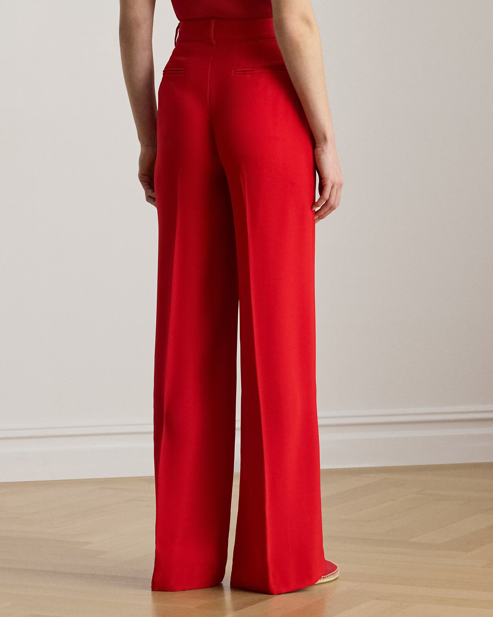 LAUREN RALPH LAUREN - Double-Faced Georgette Wide-Leg Trousers