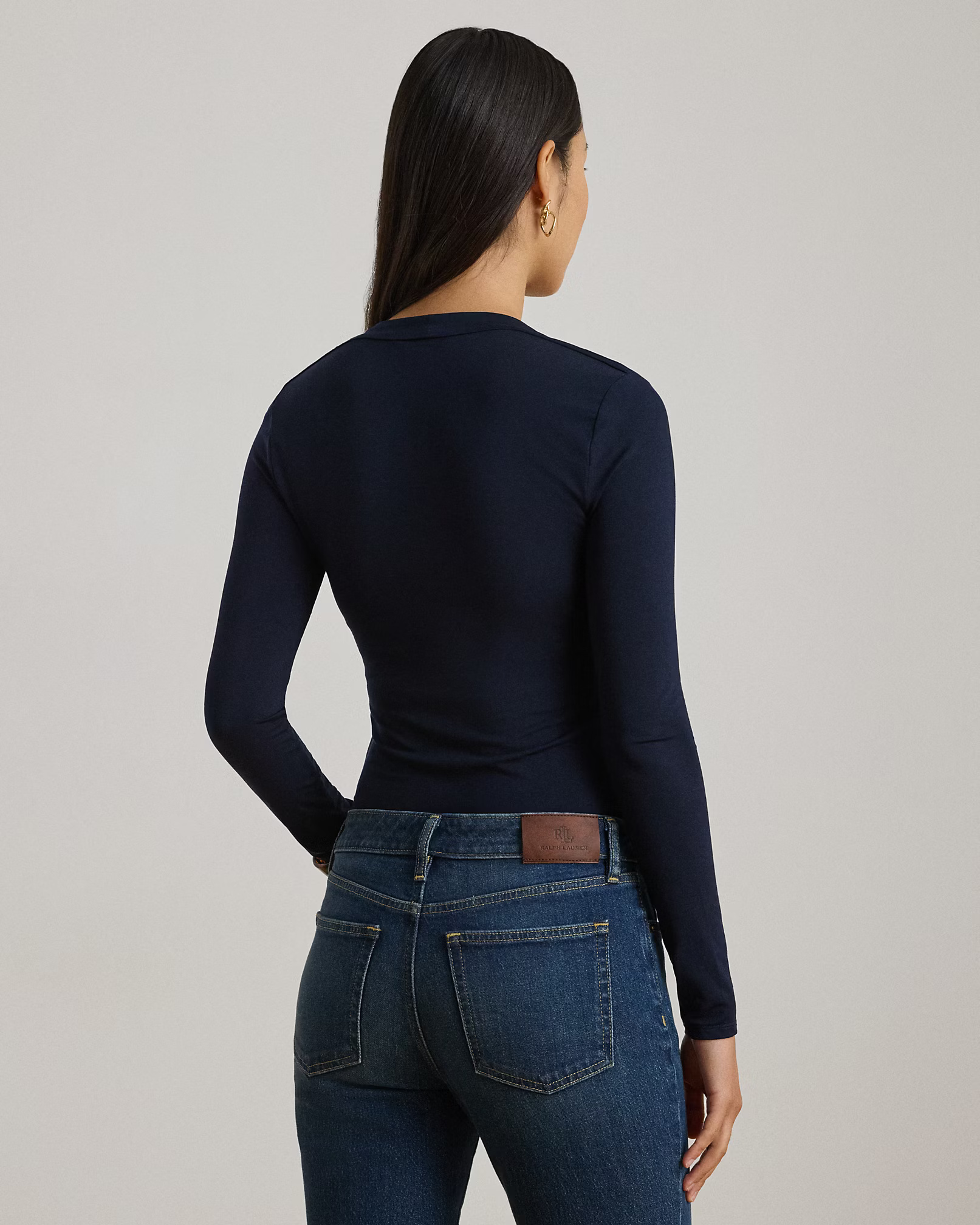 LAUREN RALPH LAUREN - Stretch Jersey Square-Neck Top