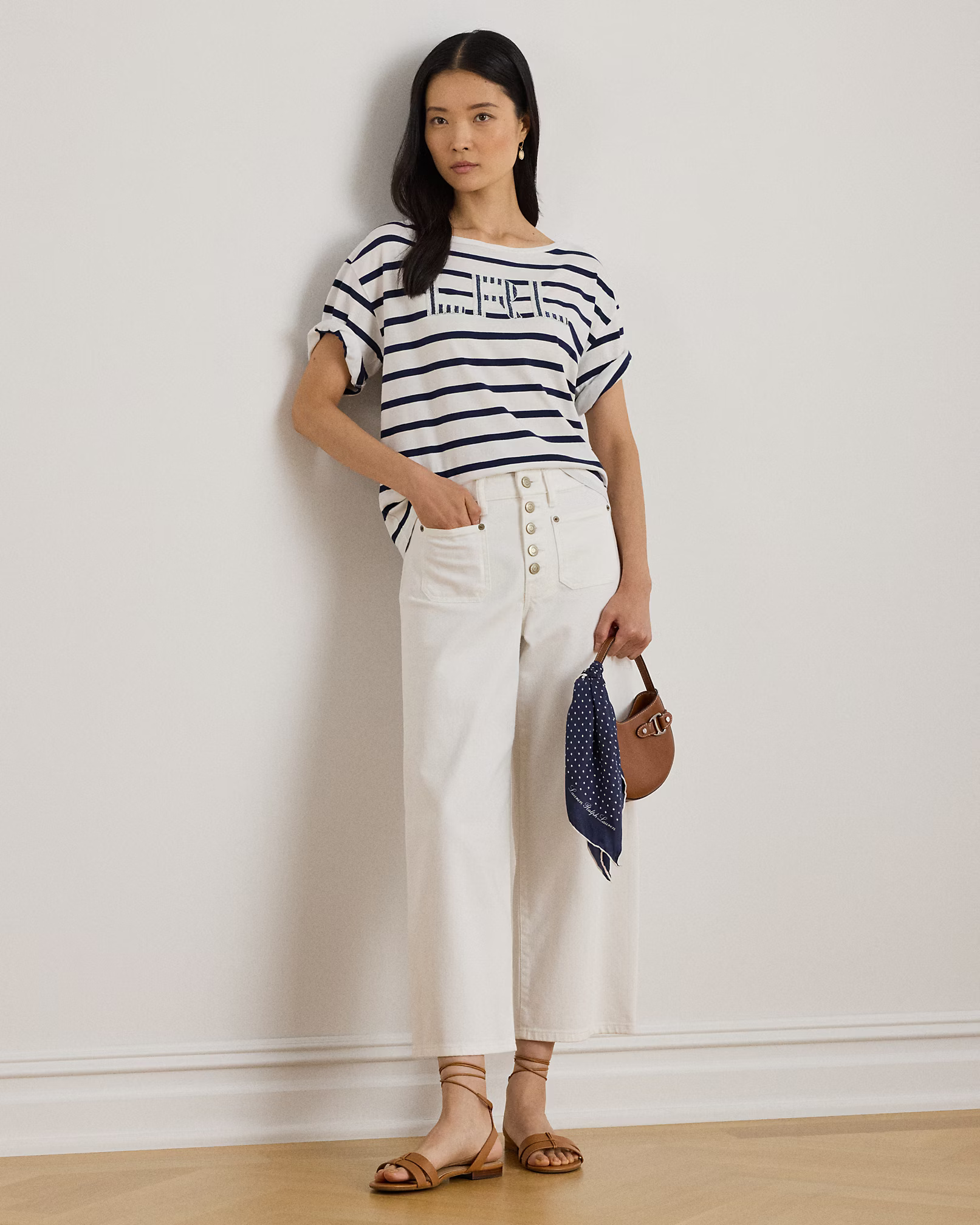 LAUREN RALPH LAUREN - Cotton Jersey Knit Top