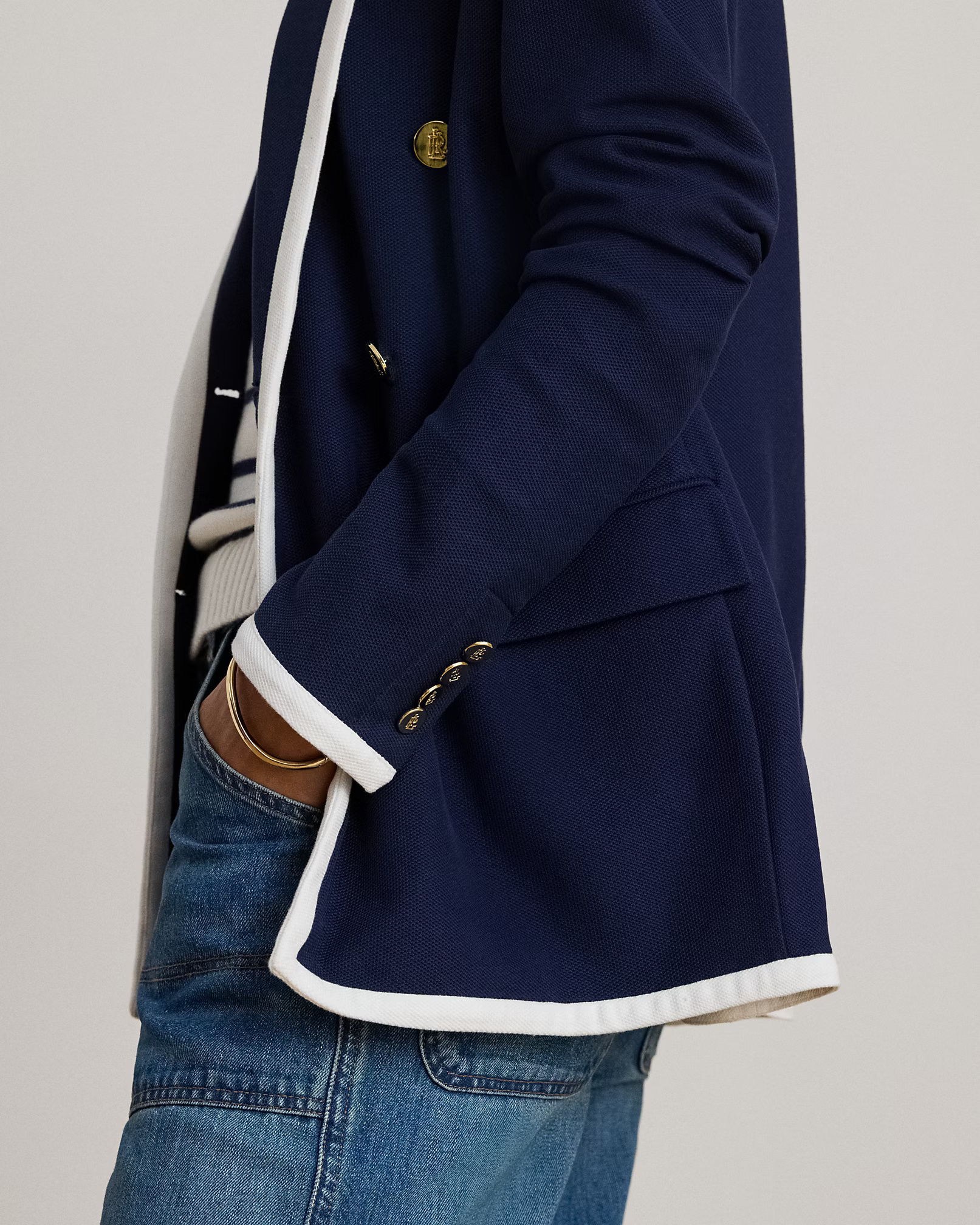 LAUREN RALPH LAUREN - Sportswear Pique Knit Blazer