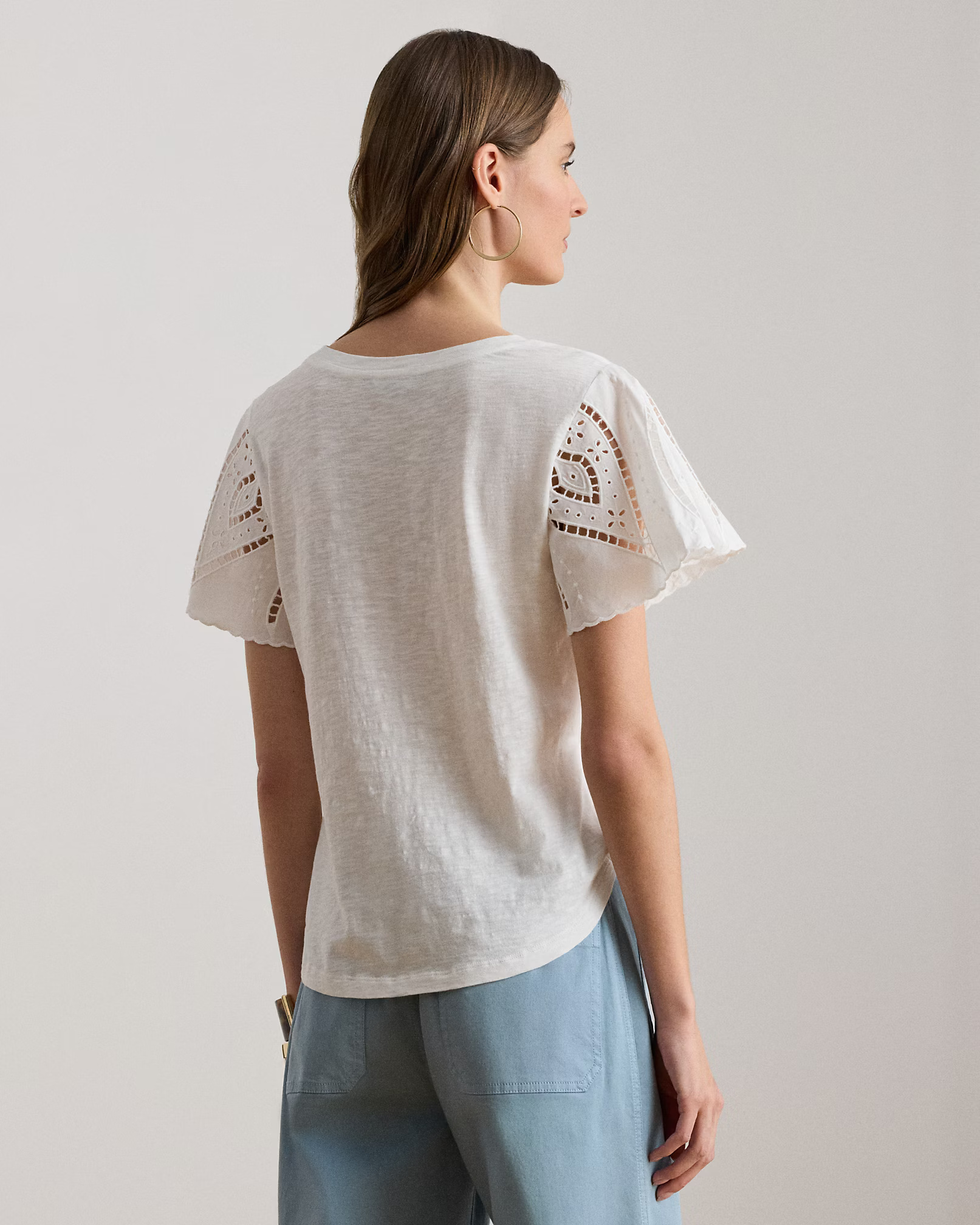 LAUREN RALPH LAUREN - Indie Cotton Slub Broadcloth Top