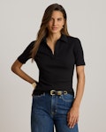 Modern Rib Knit Polo