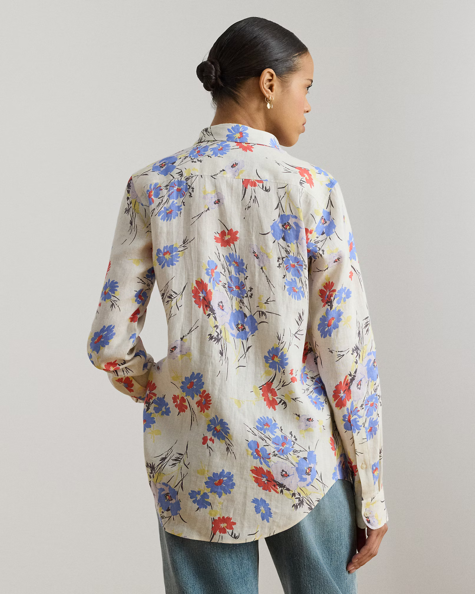 LAUREN RALPH LAUREN - Relaxed Fit Floral Linen Shirt