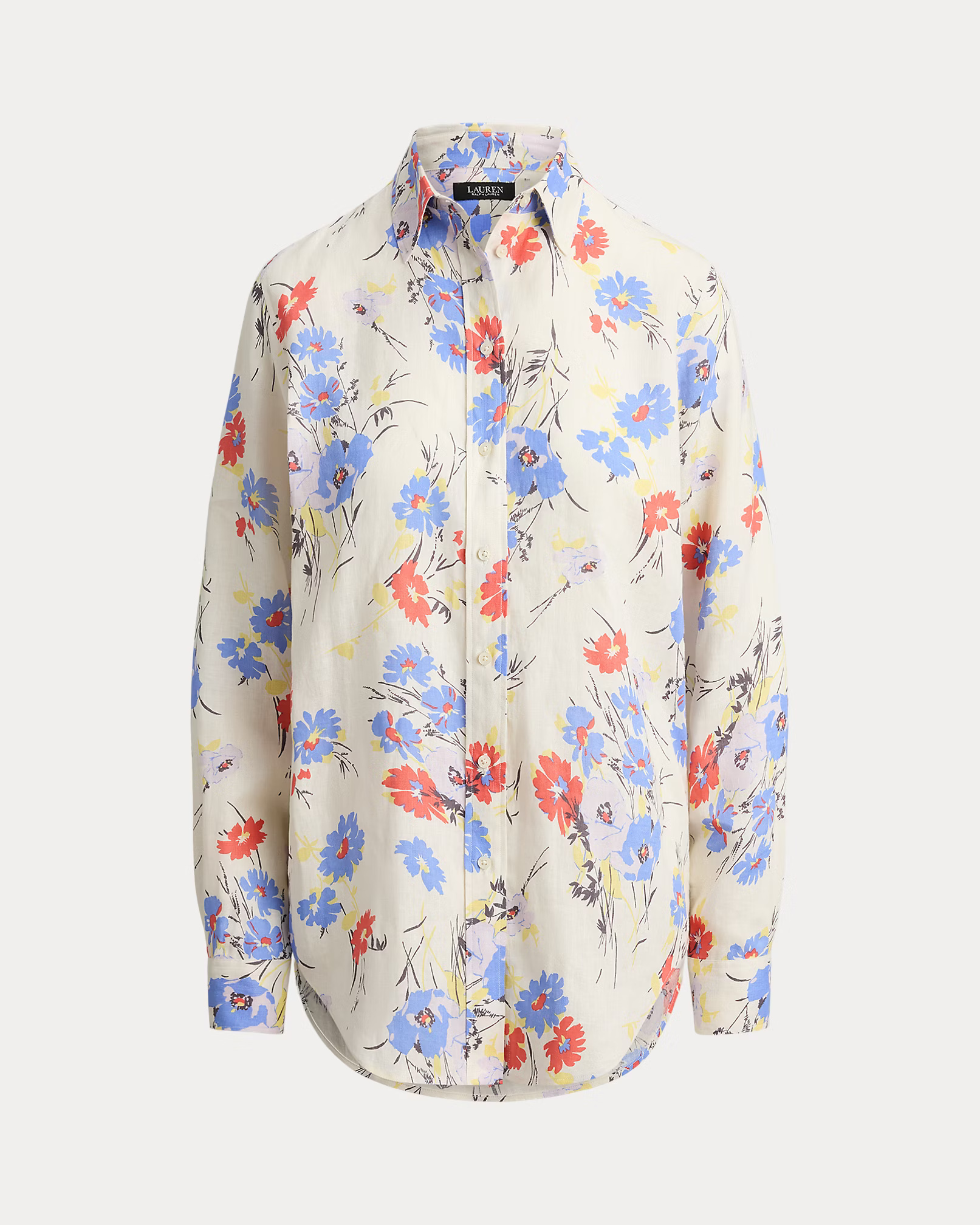 LAUREN RALPH LAUREN - Relaxed Fit Floral Linen Shirt