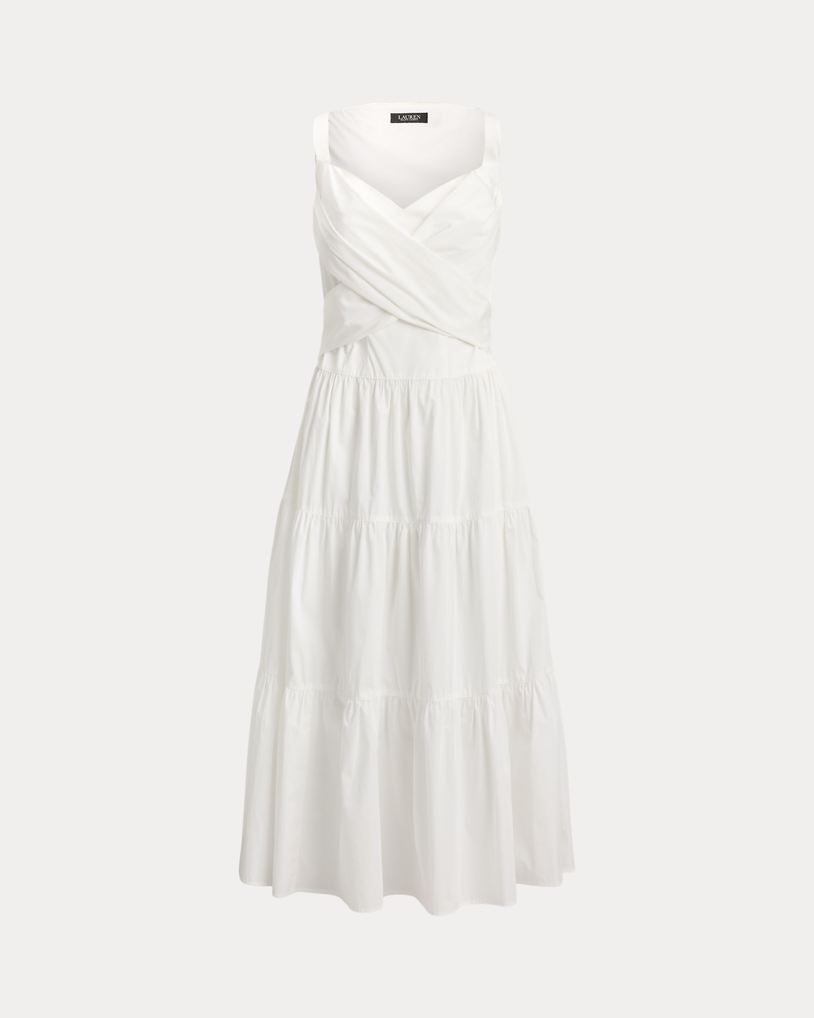 LAUREN RALPH LAUREN - Cotton Broadcloth Tiered Dress