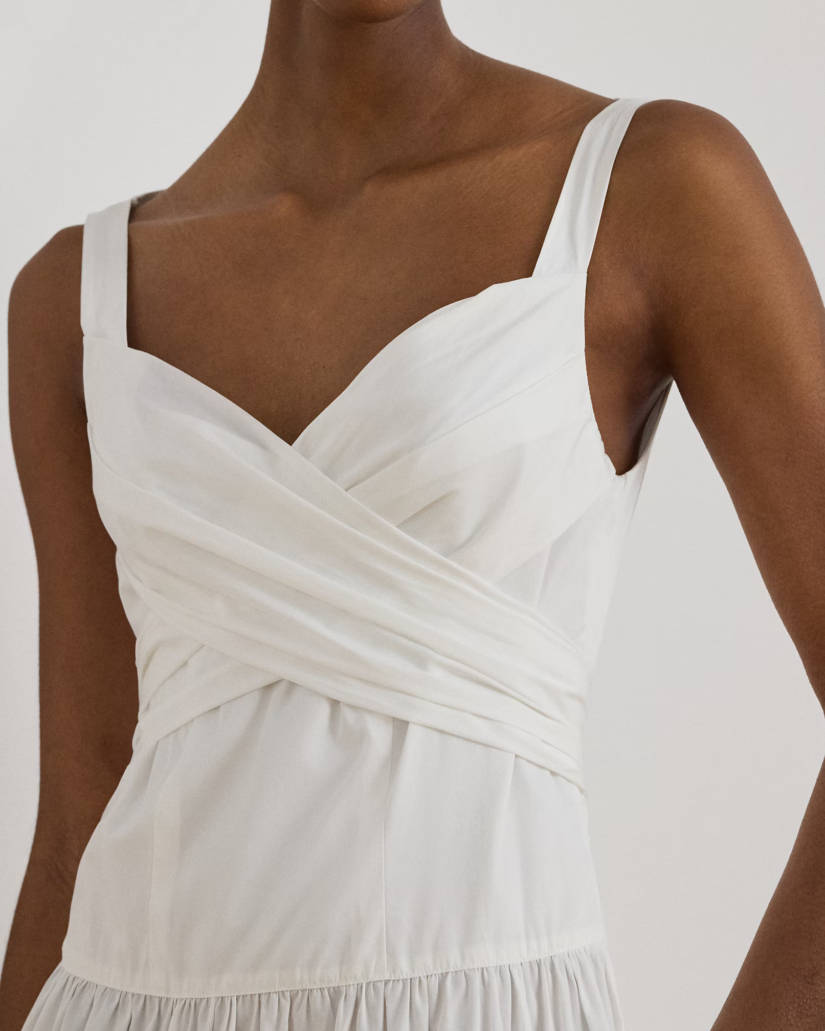 LAUREN RALPH LAUREN - Cotton Broadcloth Tiered Dress
