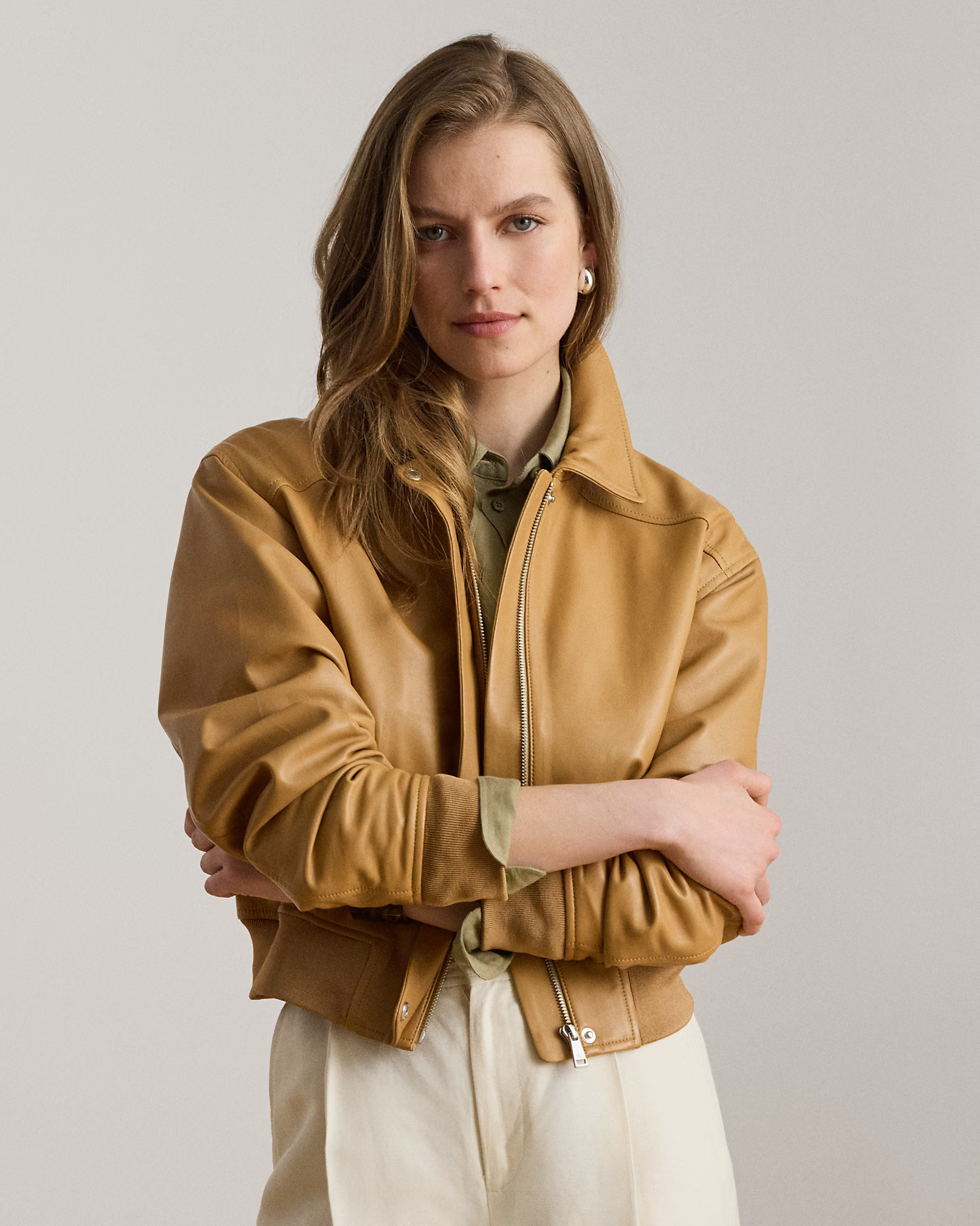 LAUREN RALPH LAUREN - Lambskin Flight Jacket