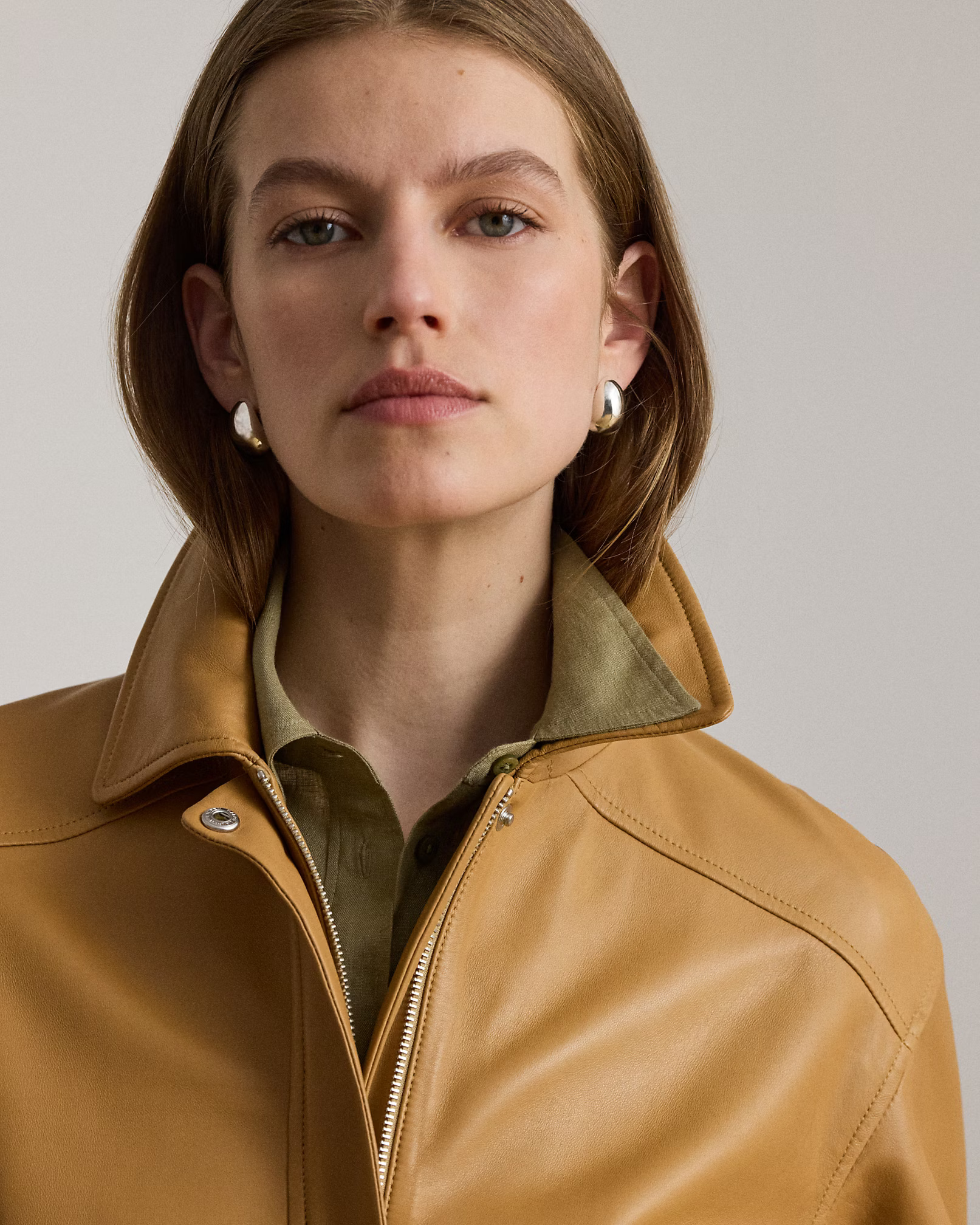 LAUREN RALPH LAUREN - Lambskin Flight Jacket