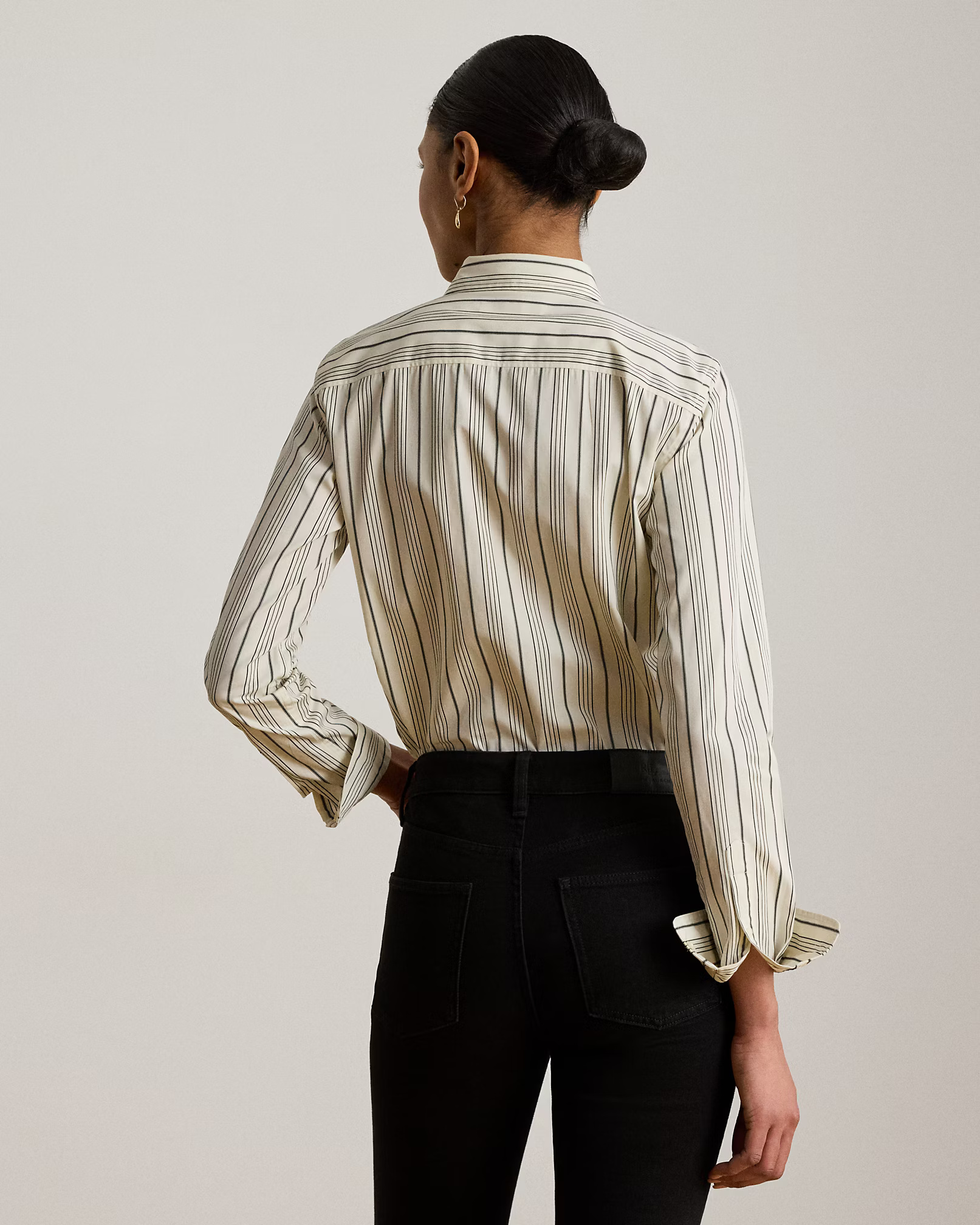 LAUREN RALPH LAUREN - Classic Fit Striped Cotton Dobby Shirt