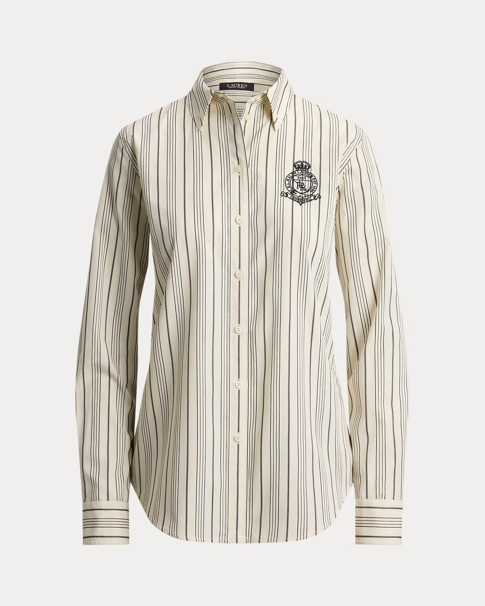 LAUREN RALPH LAUREN - Classic Fit Striped Cotton Dobby Shirt