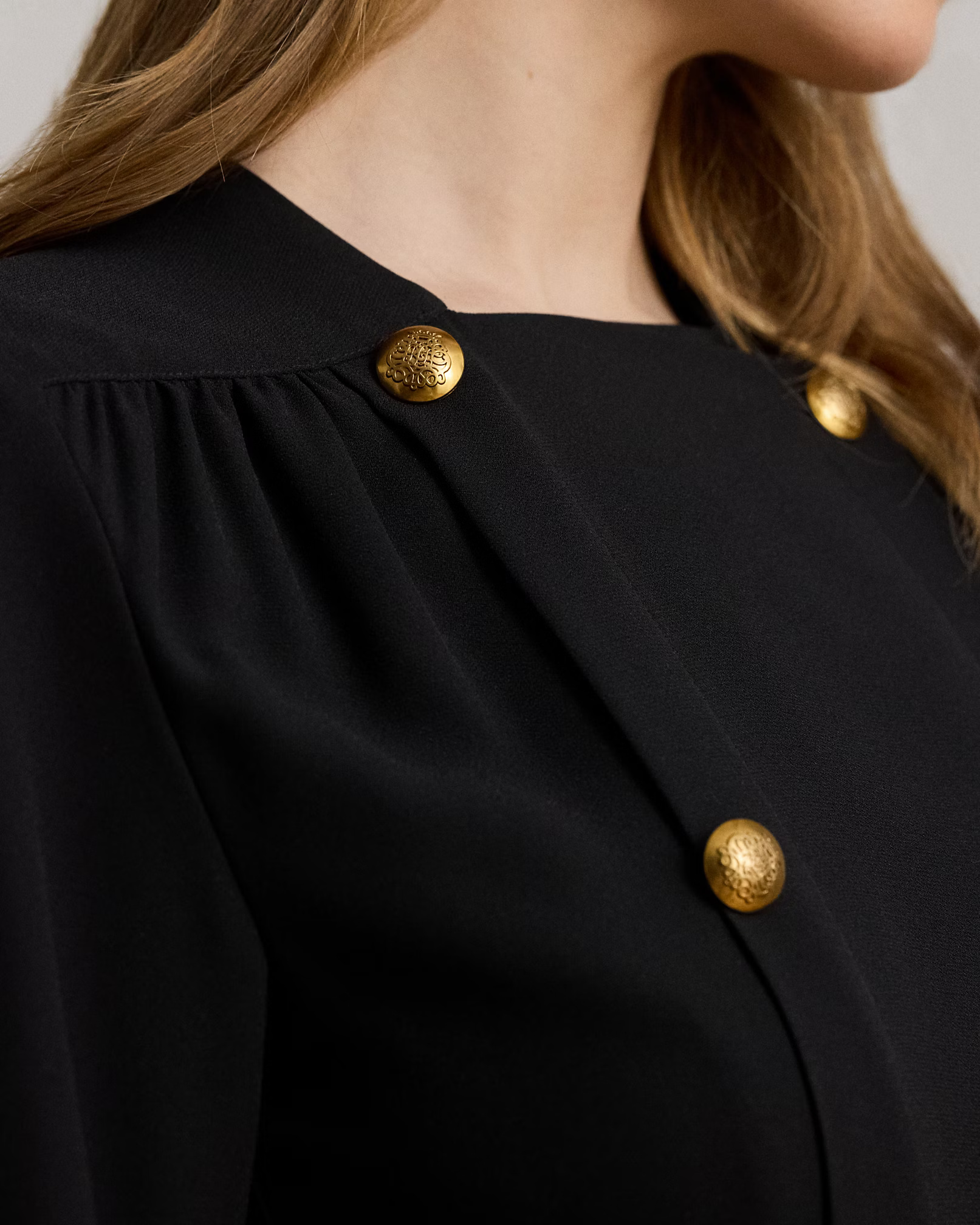 LAUREN RALPH LAUREN - Double Breasted Georgette Dress