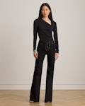 Jersey Asymmetrical Long-Sleeve Top