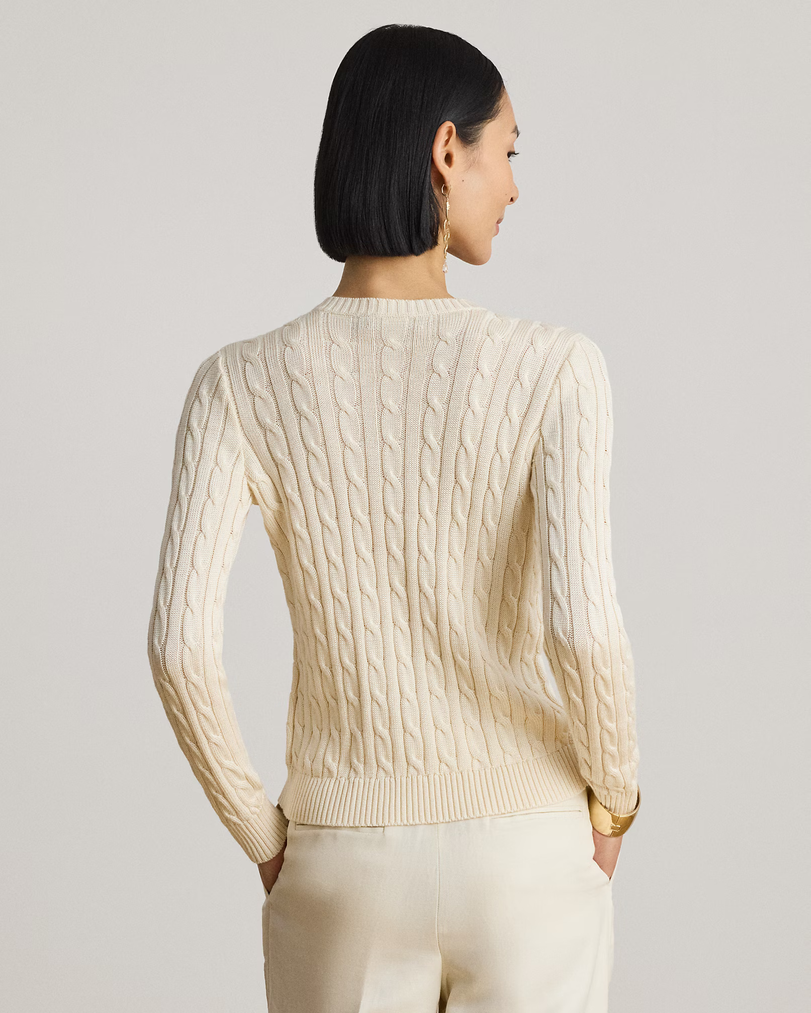 LAUREN RALPH LAUREN - Cable-Knit Cotton-Blend Cardigan