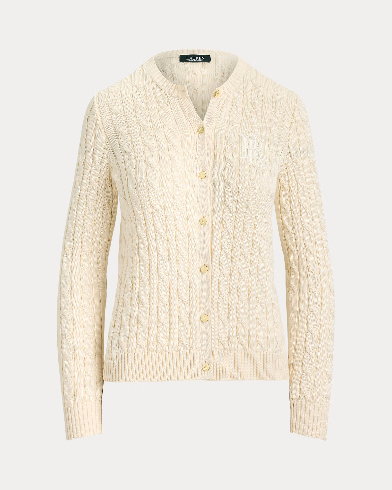 LAUREN RALPH LAUREN - Cable-Knit Cotton-Blend Cardigan
