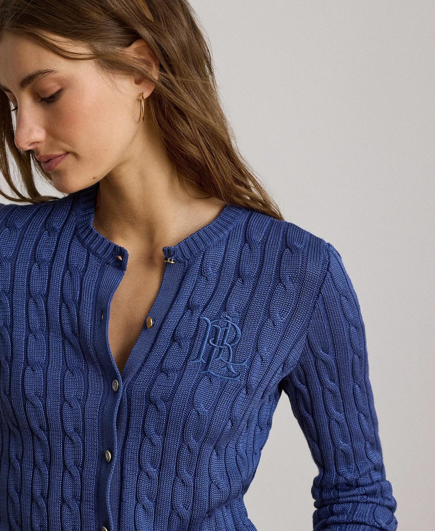 LAUREN RALPH LAUREN - Cable-Knit Cotton-Blend Cardigan