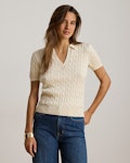 Cotton-Blend Short-Sleeve Pullover