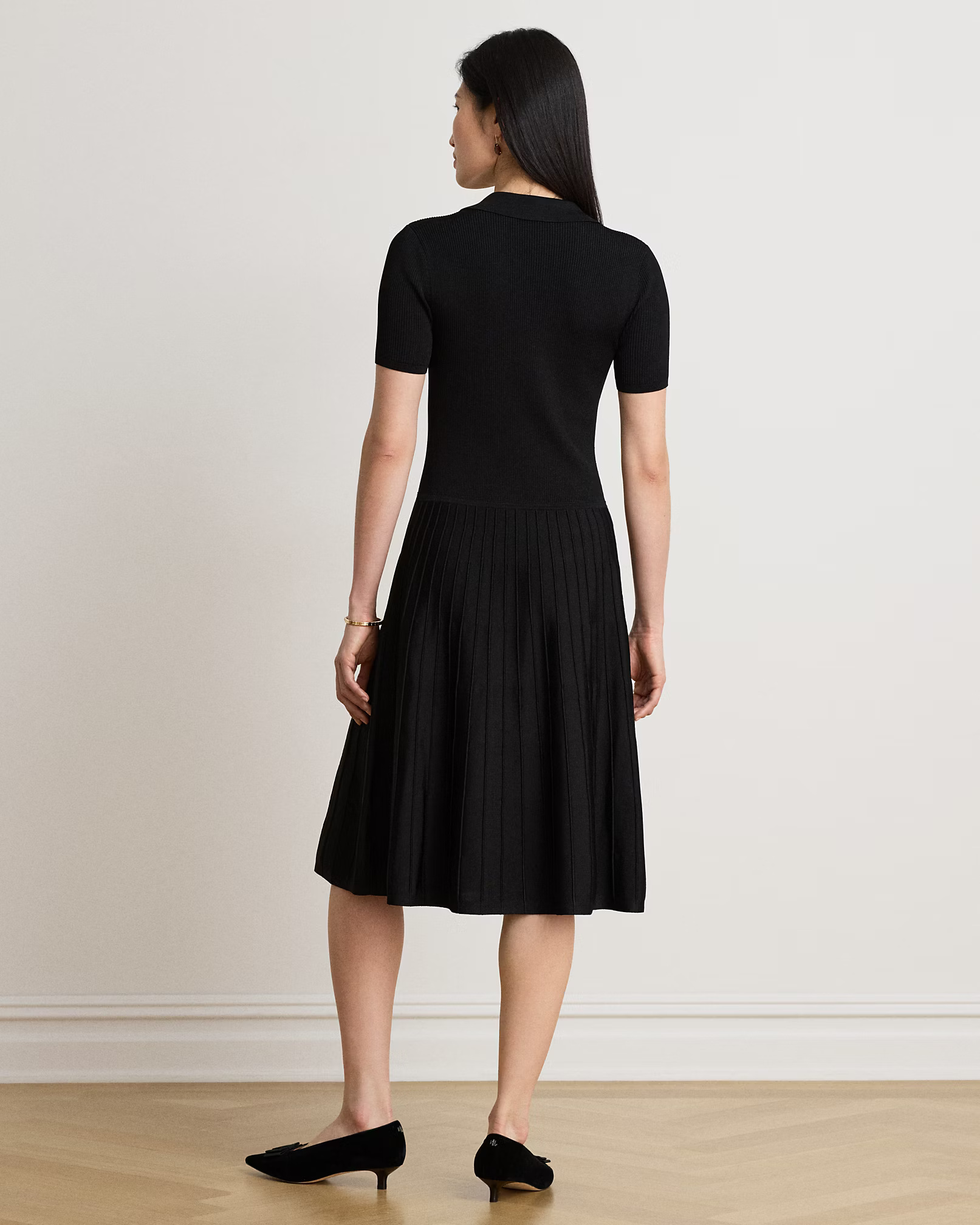 LAUREN RALPH LAUREN - Rib Knit Short-Sleeve Jumper Dress