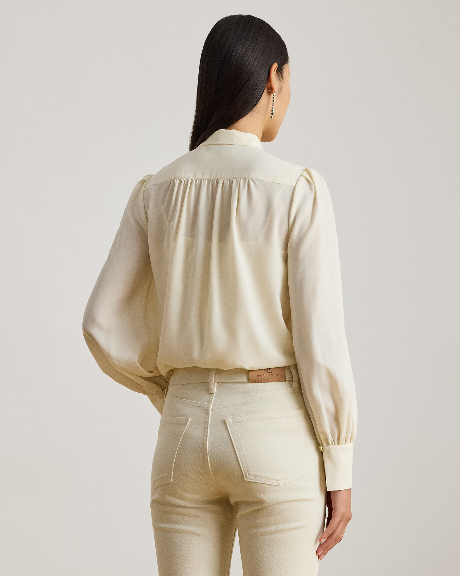 LAUREN RALPH LAUREN - Georgette Tie-Neck Blouse