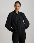 Georgette Tie-Neck Blouse