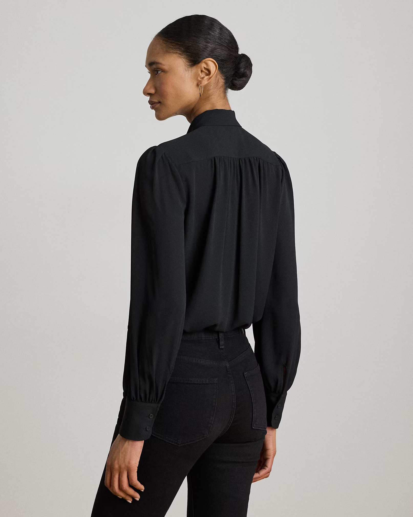 LAUREN RALPH LAUREN - Georgette Tie-Neck Blouse