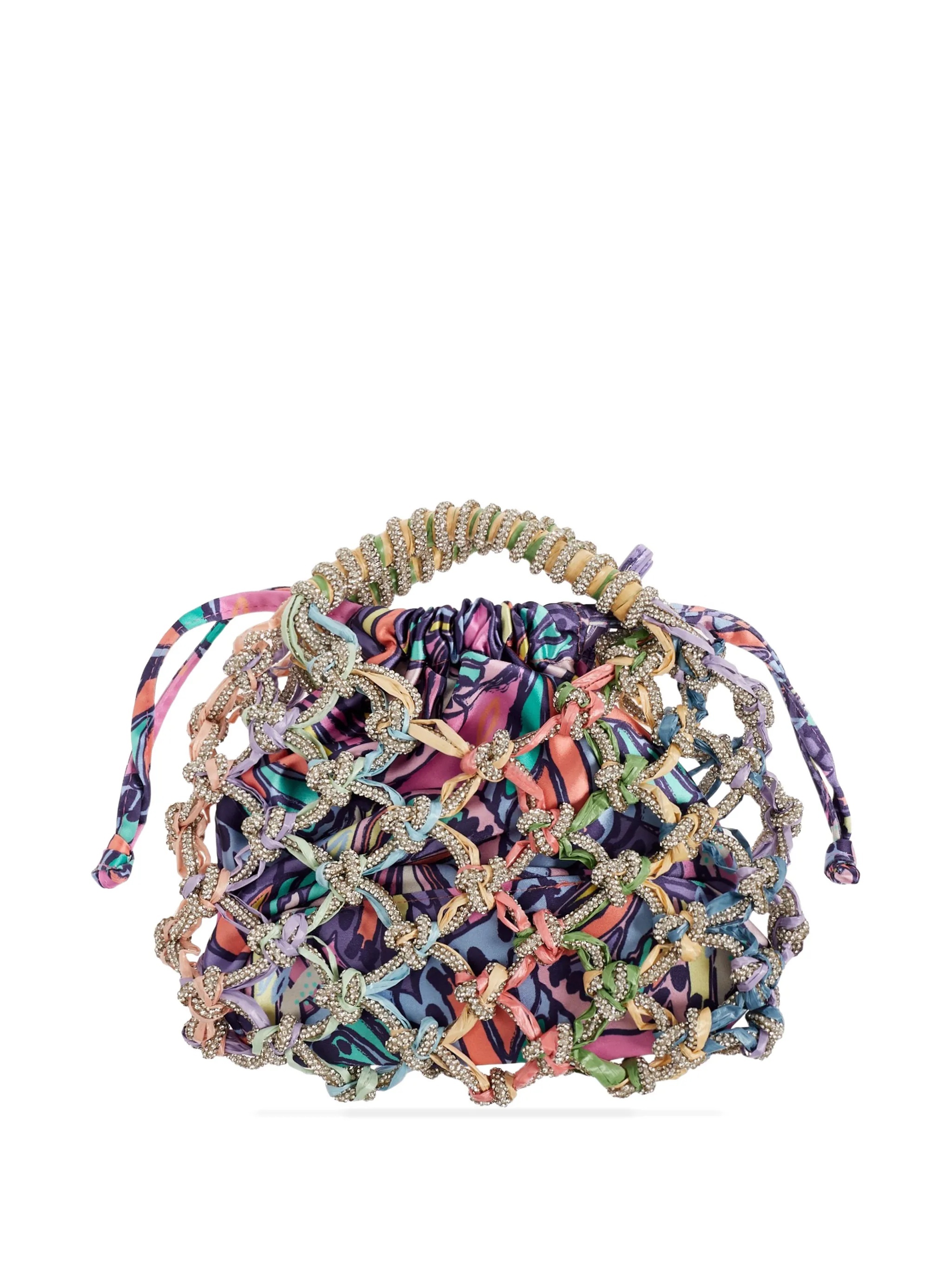 KURT GEIGER - Small Macrame Crystal Bag