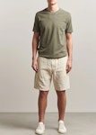 Striped Linen Drawstring Shorts
