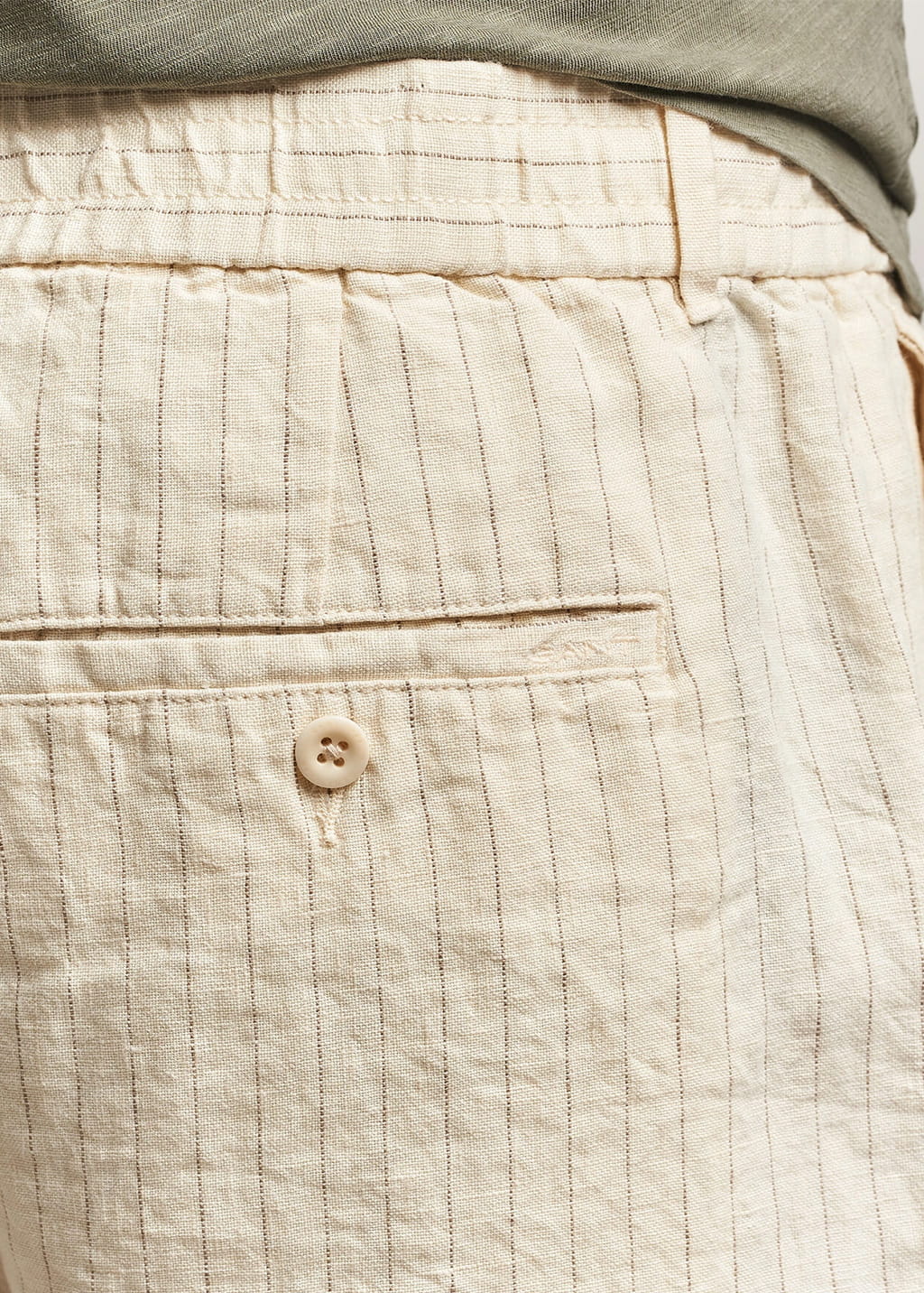 GANT - Striped Linen Drawstring Shorts