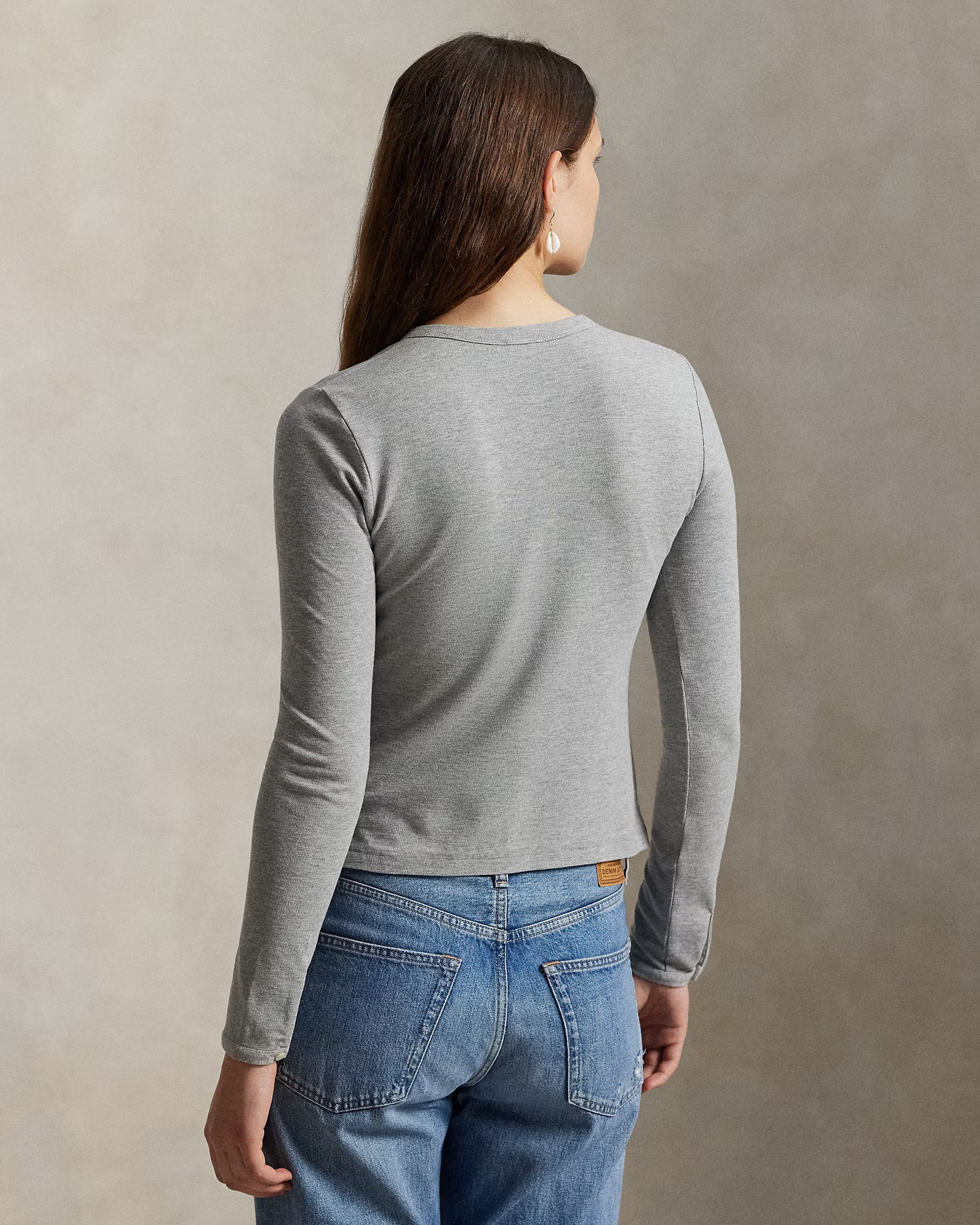 POLO RALPH LAUREN - Stretch Mesh Cotton Crewneck Cardigan