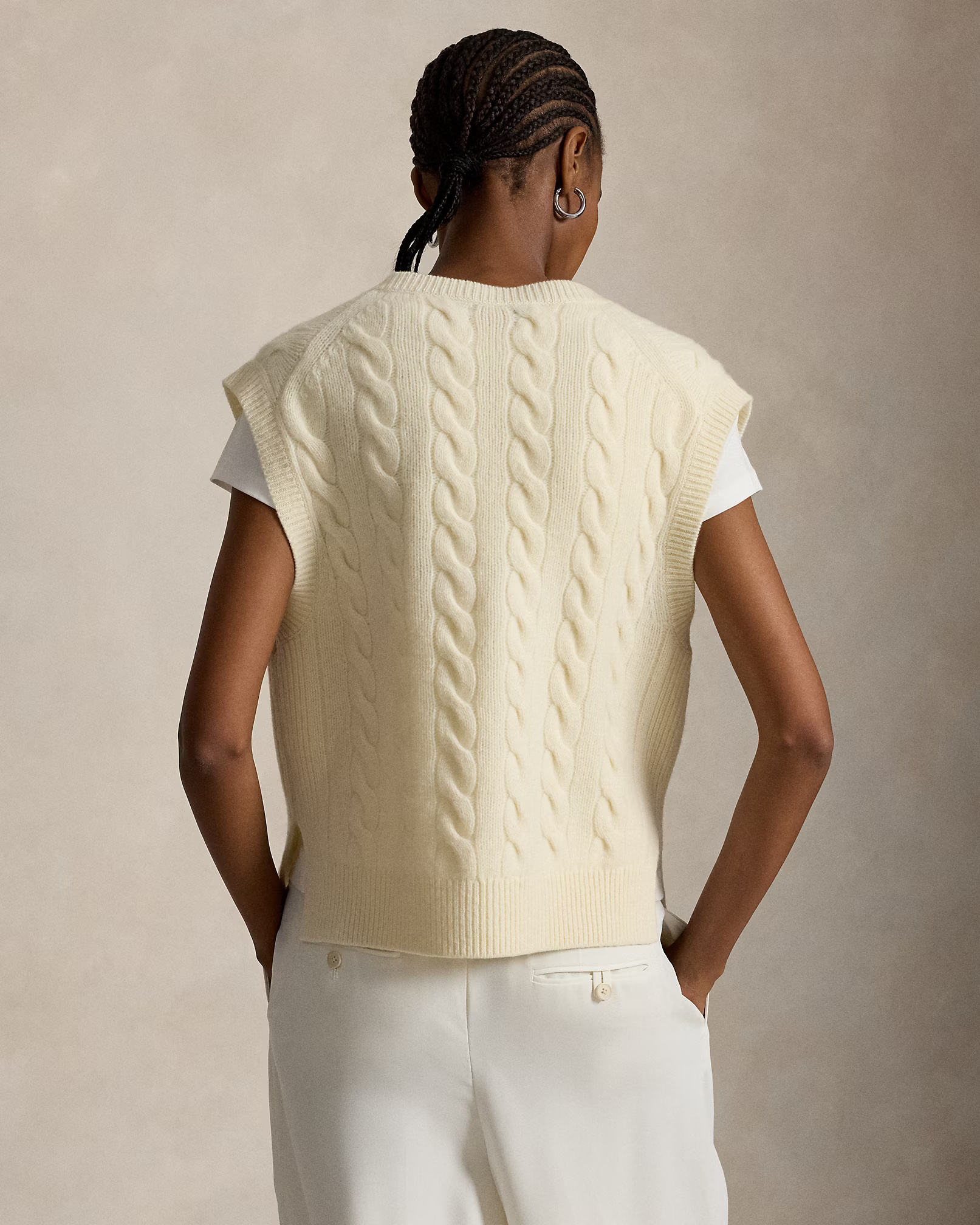 POLO RALPH LAUREN - Cable-Knit Sleeveless Jumper