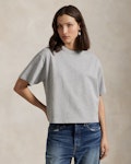 Relaxed Crop Fit Cotton Jersey Tee