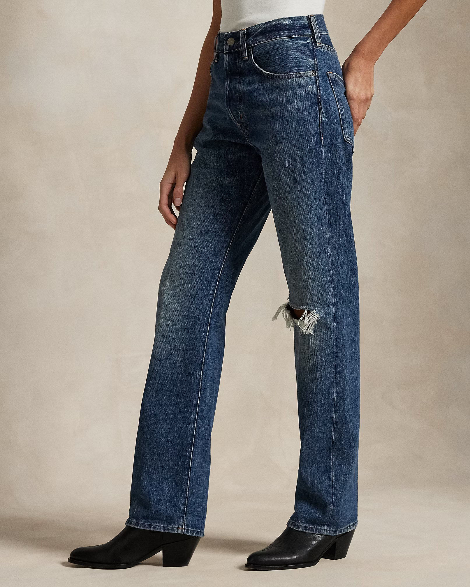 POLO RALPH LAUREN - High-Rise Relaxed Straight Jean