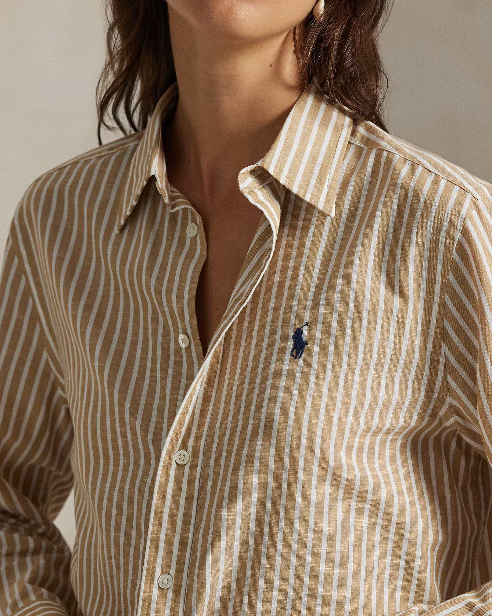 POLO RALPH LAUREN - Classic Fit Striped Cotton-Linen Shirt